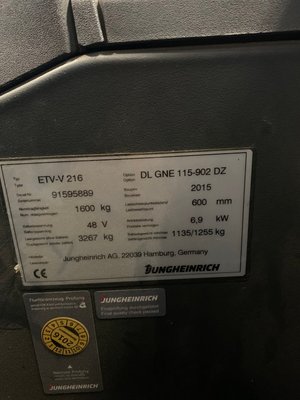 Chariot à mât rétractable électrique Jungheinrich ETV 216