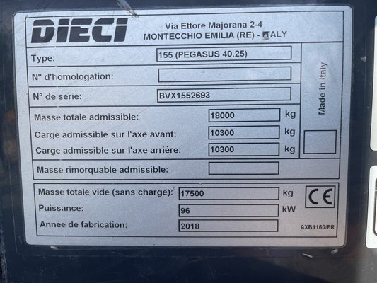 Chariot télescopique rotatif Dieci PEGASUS 40.25