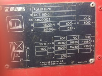 Chariot élévateur lourd diesel Kalmar DCE180-6 - 10