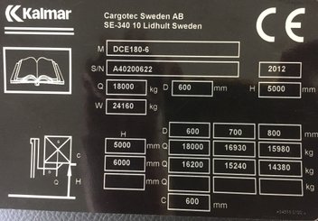 Chariot élévateur lourd diesel Kalmar DCE180-6 - 11